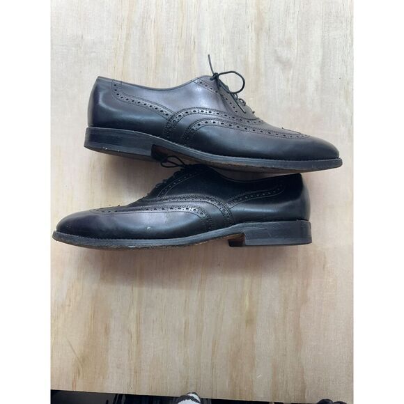 ALLEN EDMONDS CHESTER BLACK LEATHER WINGTIP OXFORDS DRESS SHOES US MENS SZ 10D - Picture 7 of 8